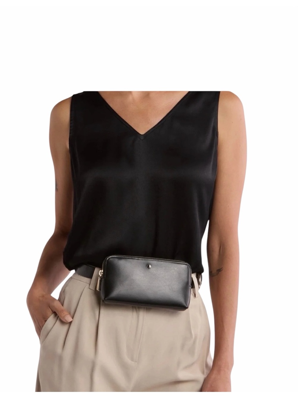Kate Spade black leather belt bag